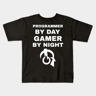 Programmer By Day Gamer By Night Kids T-Shirt